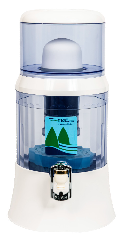 Fontaine EVA 700 PLC Blanche – Purificateur d’eau 7 L par gravité (1 à 3 personnes)