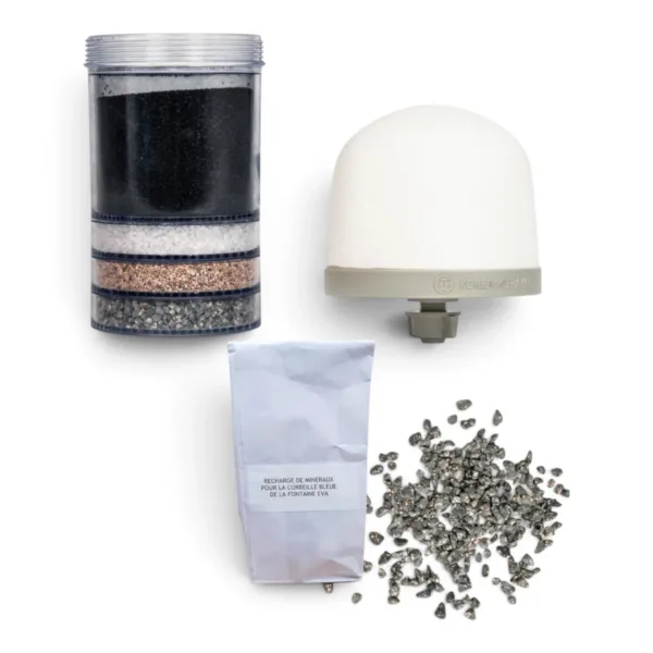 Kit Essentiel de Filtres EVA : Cartouche Filtrante, Céramique Haute Densité et Recharge de Minéraux